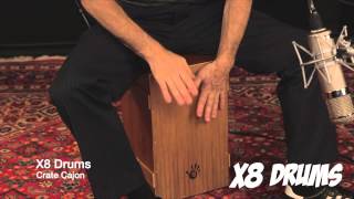 X8 Drums Crate Cajon Drum, Natural