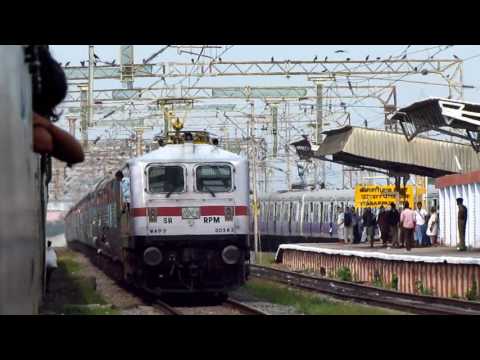 INDIAN RAILWAYS- Highly Expensive Passenger Train arrives a busy CHENNAI CENTRAL& A Surprise