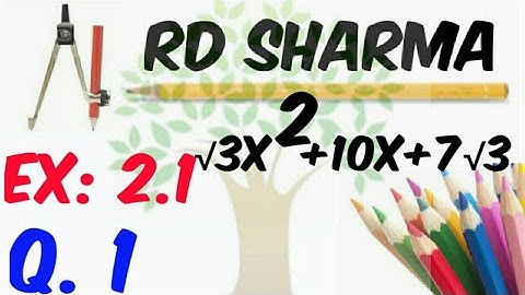 Polynomials Ex 2.1, Q - 1, Maths CBSE Class 10th R D Sharma.