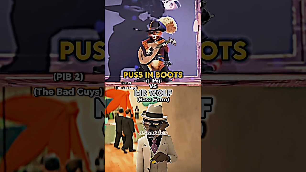 Puss in Boots vs Mr Wolf