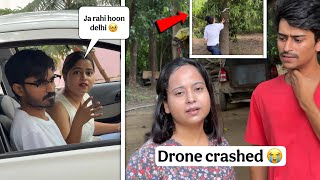 Ginni delhi bhaag gayi 🥹 | drone crashed 😭