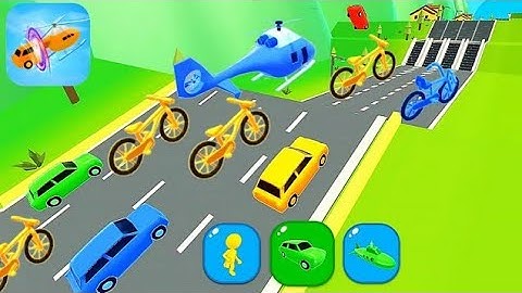 Shape Change Transform Race Shape Shifting All Levels Race Gameplay🏁 Walkthrough Helicopter Car Game