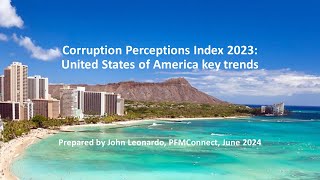 Corruption Perceptions Index 2023 United States key trends