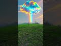 Rainbow Cloud | NaturevsScience | #RainbowCloud #NaturevsScience #Shorts #travel #ai #art