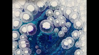 HUGE, Fluffy, Jellyfish pearls! WOW! Fluid Art Tutorial