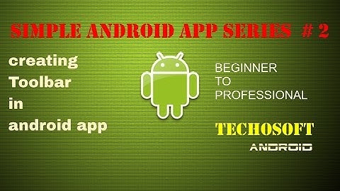 How to add Toolbar in android app Material & design techosoft