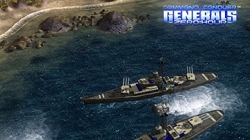 Command and Conquer Generals Zero Hour - Project Raptor Mod - 1 VS 7 Hard Armies - Live Gameplay