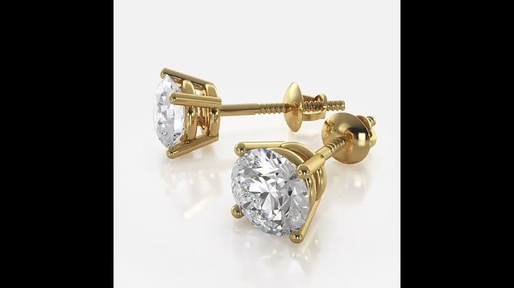 Diamant Ohrstecker 0.90 Karat GIA zertifiziert 585 Gelbgold
