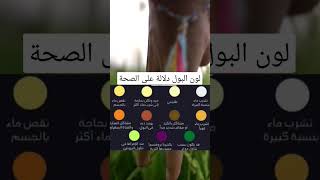 لون البول دلالة على الصحة