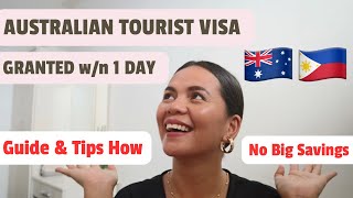 How to Get Approved Within One Day  for Australian Tourist Visa Application