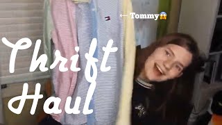 HUGE TRY ON THRIFT HAUL! (Tommy, Levi's, \& More)