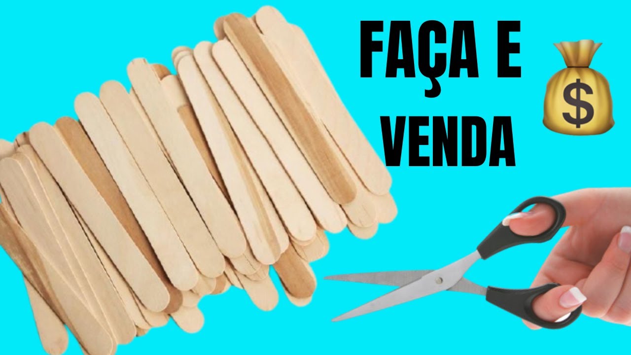 Ideia de artesanato para ganhar dinheiro - Artesanato com palito de picolé