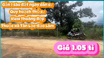 Hơn 830m2 ngay dân cư đông đúc thuộc xã Tân Lạc🔝huyện Bảo Lâm🔝view thoáng đẹp🔝giá chỉ 1.05 tỉ