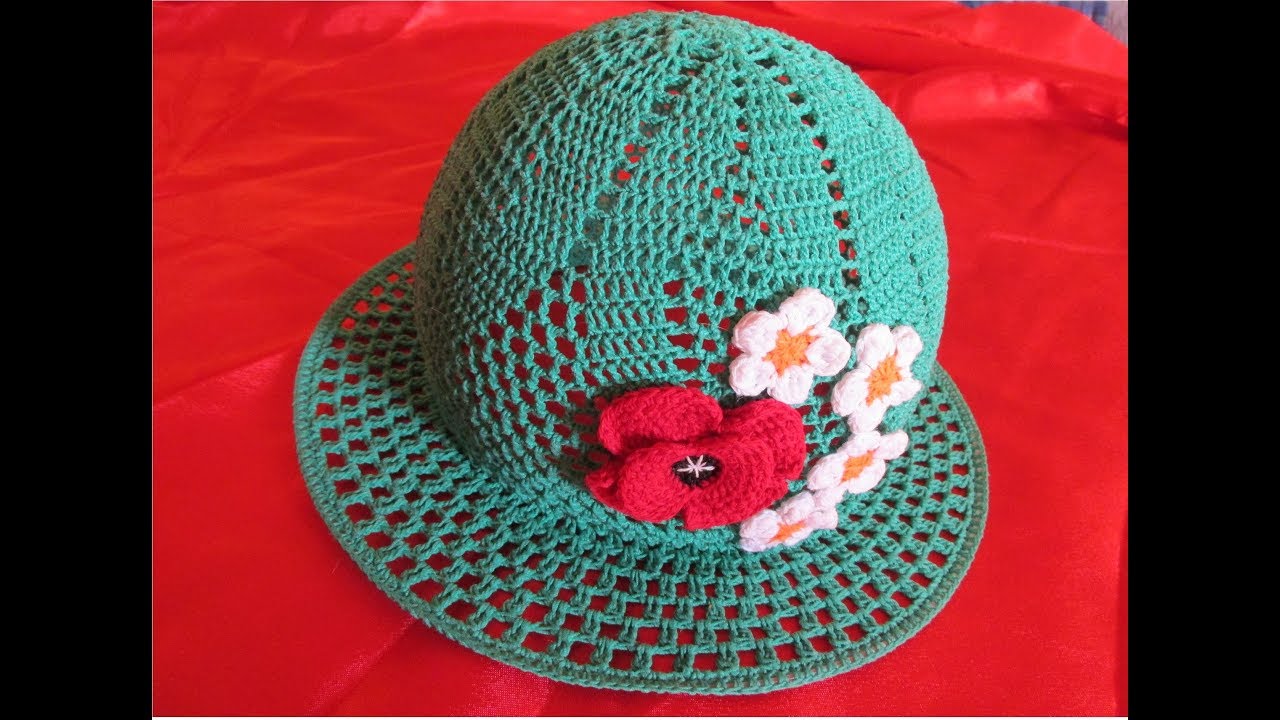 Pălărie croșetată vara sf