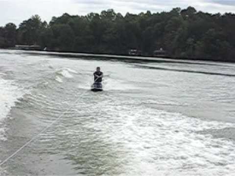 Mason Dorsey and Erin Kneeboarding