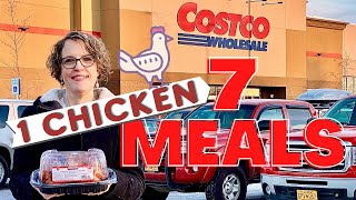 7 Meals to Make with ONE Costco Rotisserie Chicken | Prep Family Meals for the Week!