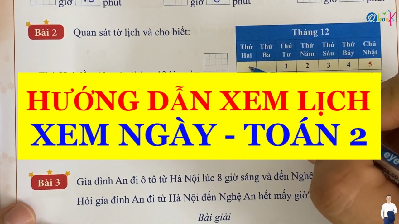 Toán Lớp 2 | Cách xem ngày, tháng | Thực hành xem lịch | Thầy Nguyễn Văn Quyền - youtube