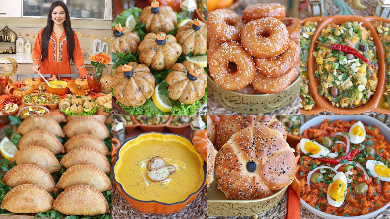طاولة رمضان الثانية 2026🌙اسكالوب محشي-بريك دنوني-شربة قرع-كفتاجي-خبز رمضان-سلاطة أمك حورية-يويو❤️