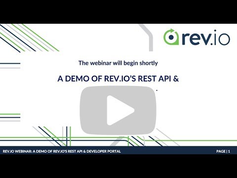 A Demo of Rev.io’s REST API & Developer Portal Webinar Recording