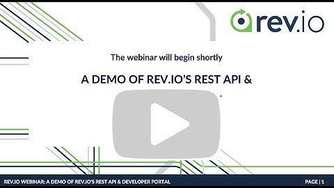 A Demo of Rev.io’s REST API & Developer Portal Webinar Recording