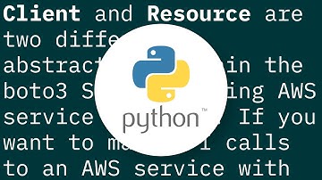 Difference in boto3 between resource, client, and session?