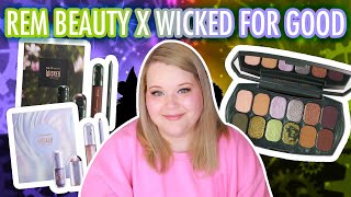REM BEAUTY x WICKED FOR GOOD MAKEUP COLLECTION HAUL | TRY-ON REVIEW