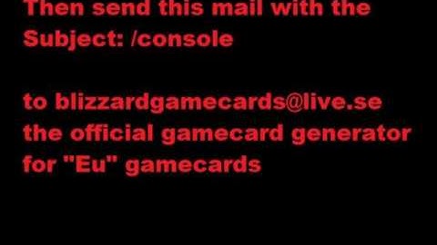 wow gamecard generator fully working tested at 16th april