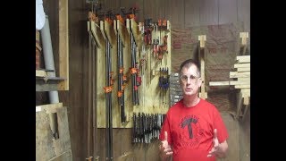 Wall Mounted Clamp Rack A place to keep all my clamps neat and organized.