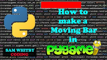 How to Make a Moving Bar in Pygame