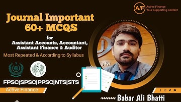 Journal Important mcqs for FPSC|SPSC|Accounts|Finance|Auditor test preparation