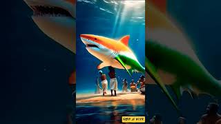 shark 🦈 fight #facts #viral #shark #ocean #shortvideos #trending