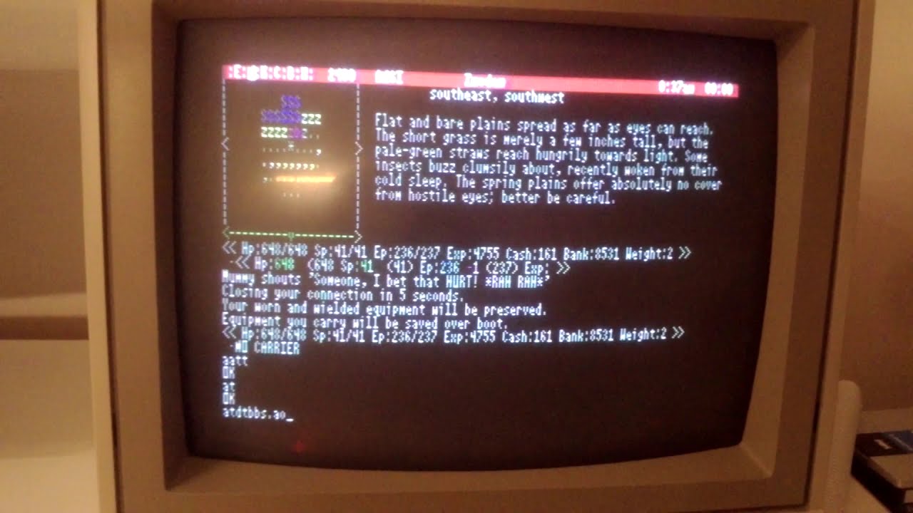 Using homemade WiFi virtual modem with C64 to MUD and BBS in 2016