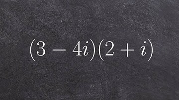 Algebra 2 - Multiplying two complex numbers (3-4i) (2+i)