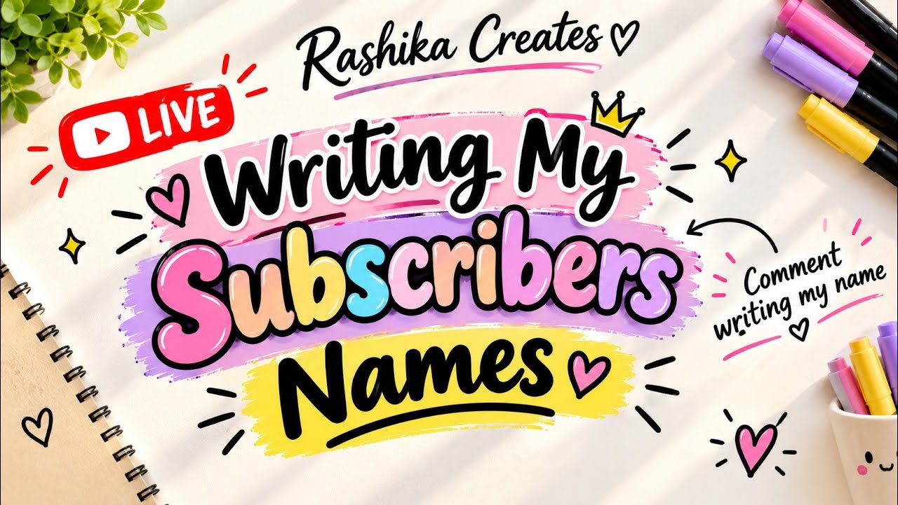 🔴 YOUR NAME COULD BE NEXT! 👀💖 | Writing Subscribers’ Names LIVE ️ - YouTube