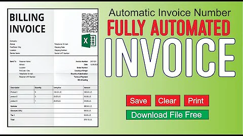 How to Make Automated Invoice in Excel with Auto Invoice Number | Excel Billing Template