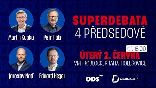 🔴 Sledujte živě: SUPER DEBATA 4 PŘEDSEDOVÉ!