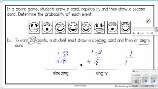 Probability - Independent Events KMS 7th Grade Math