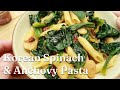 How to: Korean Spinach & Anchovy Pasta | Oil-based, Simple!