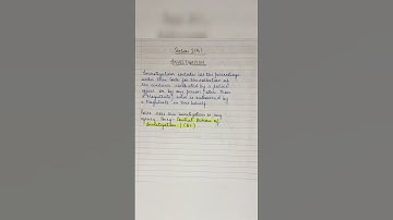 Section 2(h), CrPC | Investigation | Notes