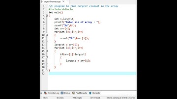C program to find largest number in an array @SK_Codez  #shorts