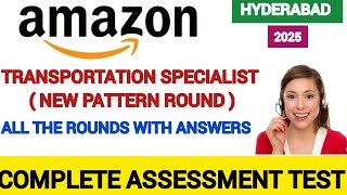 Amazon Transportation Specialist - New Pattern Round | 2025 | Must Watch