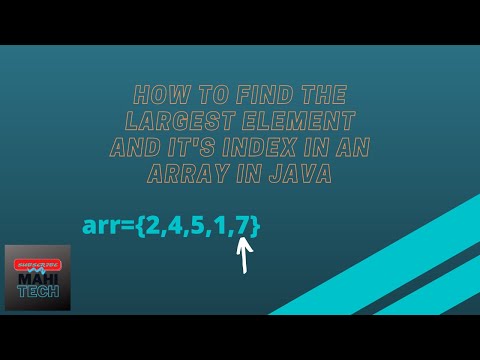 How to find largest Element and Index in an array