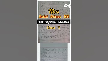 Nios Class 10th Social Science 213 Important Questions With Solved Answers Part 3 | Nios Updates