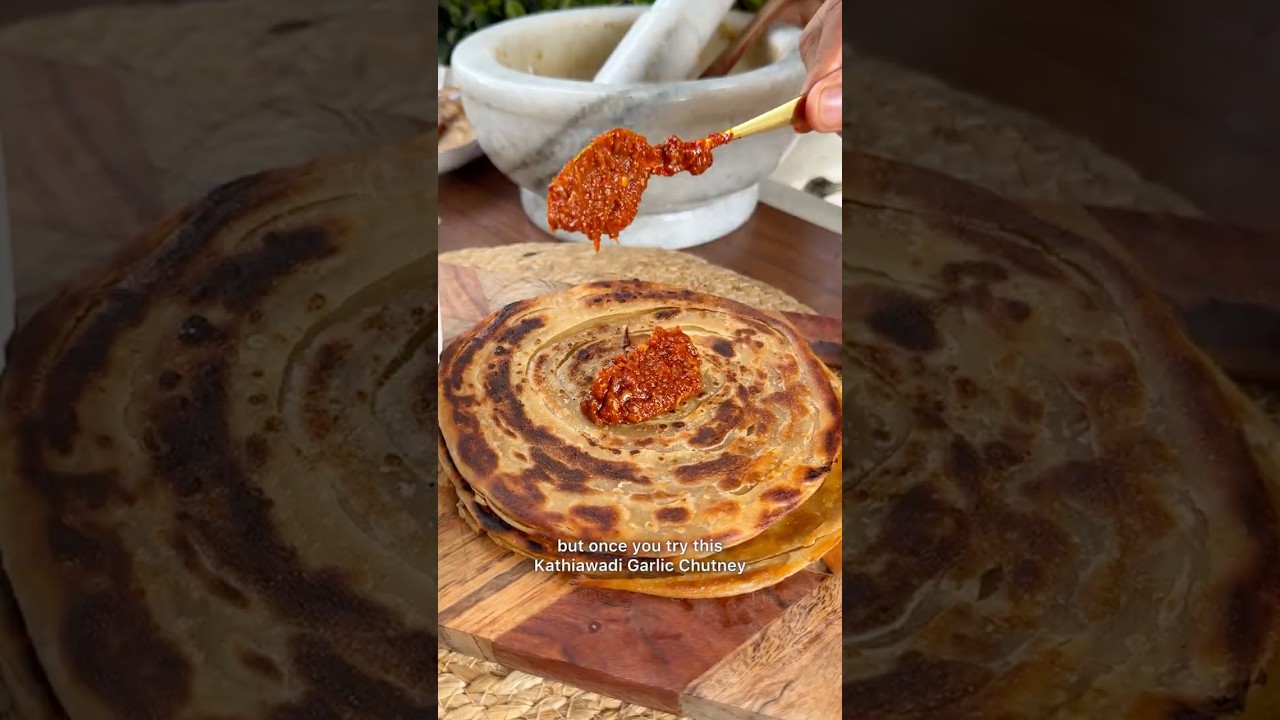 Kathiyawadi LasunkiChutney🥵 desiauthentic #food #traditional #indianfood #kathiyawadi #omkarpawar