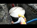 PROSES PEMASANGAN MANHOLE PIPA AIR LIMBAH JALAN SEMPIT || Waste Water Manhole Installation Process