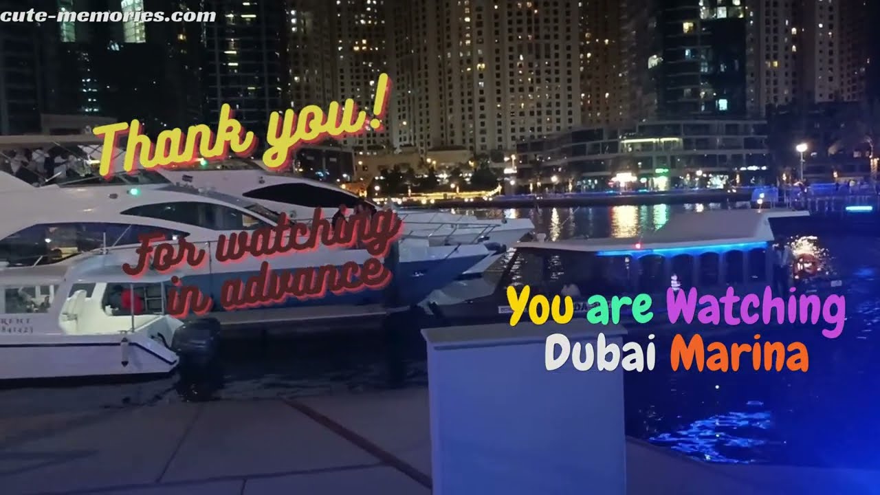 Walk through Dubai Marina - Yachts & Boats