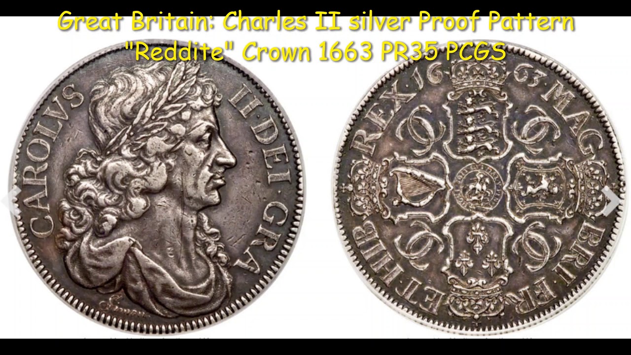 Great Britain: Charles II silver Proof Pattern 