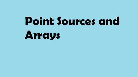 Point Sources and arrays #Power Theorem #Directivity using power theroem