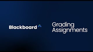 Grading Assignments in Blackboard