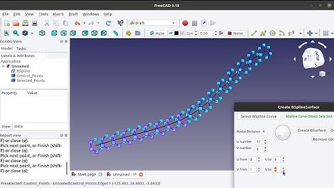 Selecting a control point or group of control points of BSpline Surface in FreeCAD (Opensource)